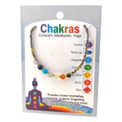Pulsera mineral 7 Chakras cierre de acero - 6