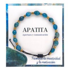 Pulsera mineral Facetado APATITA ajustable - 9