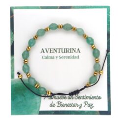 Pulsera mineral Facetado AVENTURINA ajustable - 9