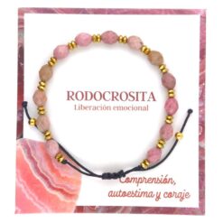 Pulsera mineral Facetado RODOCROSITA ajustable - 9
