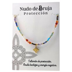 Pulsera mineral Nudo Brujas Facetado cierre acero6