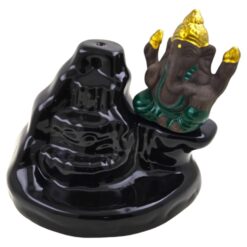 Quemador incienso ceramica Reflujo Ganesh Verde -1