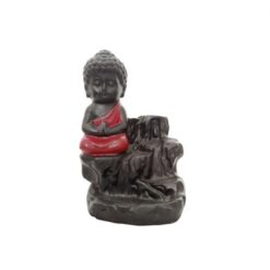 Quemador incienso ceramica de Reflujo Buda Rojo