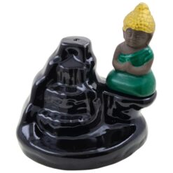 Quemador incienso ceramica de Reflujo Buda Verde 1
