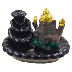 Quemador incienso ceramica de Reflujo Ganesh Verde