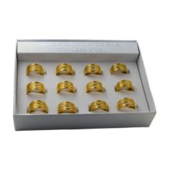 SET 12 ANILLOS DE ACERO – MOD 12 LISO ENTRELAZADOS