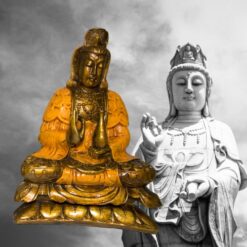KUAN YIN 30 CM REF 1290 - 5 - NARANJA