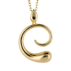 Colgante Acero Dorado Curvo