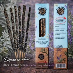 Incienso orgánico Pure Vibes SALVIA BLANCA LAVANDA