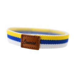 Pack 6 Pulseras Bandera Canarias Cuero - 1