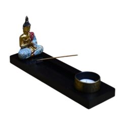 Porta inciensos Buda Pico Azul Zen-Garden