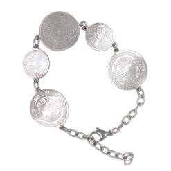 Pulsera acero San Benito Padre Nuestro Plateado 7