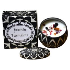 Vela lata Grande aroma Jazmín con Turmalina