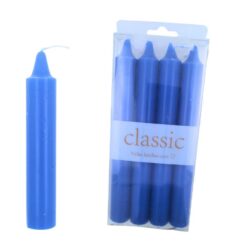 Velas bujía grande 19cm - 60g Pack4uds Azul