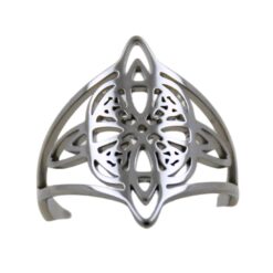 Anillo Acero Plateado Nudo deBrujas ajustable REF4