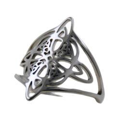 Anillo Acero Plateado Nudo deBrujas ajustable REF4
