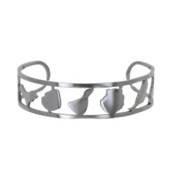 Brazalete Acero Plateado Islas Canarias REF 6