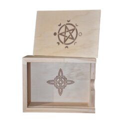 Caja madera tapa deslizante grabada