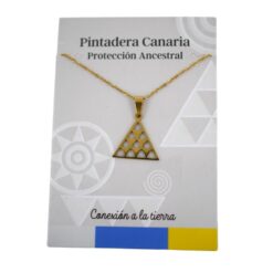 Colgante Acero Dora  Pintadera Canaria Triangulo 4