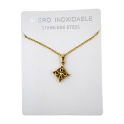 Colgante Acero Dorado Nudo de Brujas Mini - 4