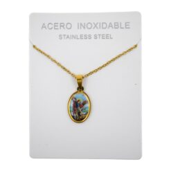 Colgante Acero Dorado San Miguel Arcángel color -5