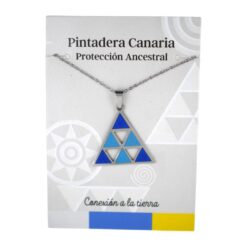 Colgante Acero P Pintadera Canaria Tricolor Azul 5