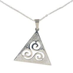 Colgante Acero Plateado Celta Trisquel - 5