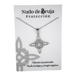 Colgante acero plateado Nudo deBrujas Piedra Luna6