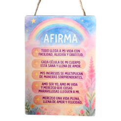 Cuadro madera mensaje 12x17cm - AFIRMA