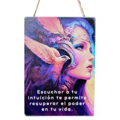 Cuadro madera mensaje 12x17cm - INTUICIÓN