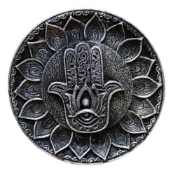 Portaincienso redondo Símbolo MANO Mod  B - Gris