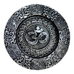 Portaincienso redondo Símbolo OM Mod  B - Gris