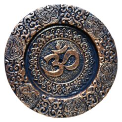 Portaincienso redondo Símbolo OM Mod  C - Bronce