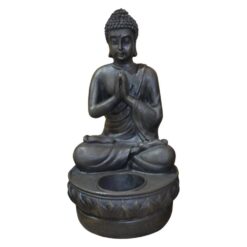 Portavela Buda color oscuro 19cm Mod  B