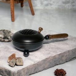 QUEMADOR INCIENSO METAL MANGO MADERA REF 590