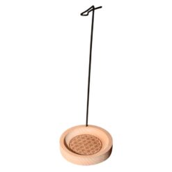 Quemador incienso invertido madera FLOR DE LA VIDA