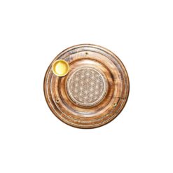 Quemador redondo madera Flor de la Vida