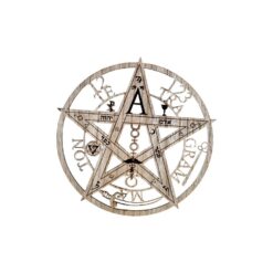 Tetragramatón madera corte láser 10 cm