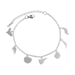 Tobillera Acero Plateado Islas Canarias REF 6