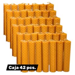 Caja de 42pcs Velas de Miel 10cm