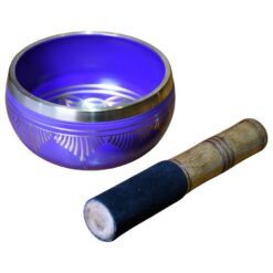 Cuenco Tibetano Bronce Flor vida Lila 11cm BS-002