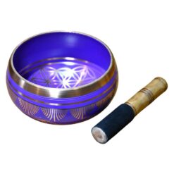 Cuenco Tibetano Bronce Flor vida Lila15cm BS-002B