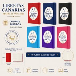 Alternative view of Libreta A7 Canarias Recibe al Papa 2026 – Colores Surtidos (Envío Aleatorio)