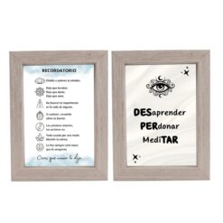 Cuadro Motivacional Doble Cara Recordatorio y Despertar - Claro