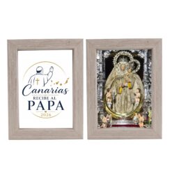Cuadro Religioso Doble Cara Virgen del Pino y Papa 2026 Canarias - Claro