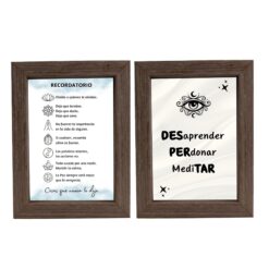 Cuadro Motivacional Doble Cara Recordatorio y Despertar - Oscuro