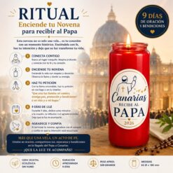 Alternative view of Novena Roja Canarias Recibe al Papa 2026 – Vela Devocional