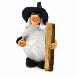 Brujita de Cuarzo Cristal con Palo Santo 7cm