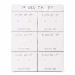Cartón Expositor para Pendientes de Plata de Ley 925 Blanco 8 x 10 cm