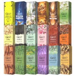 Pack Lanzamiento GEO Hexagonal – Colección Completa de Inciensos 18 CAJAS/Aromas diferentes